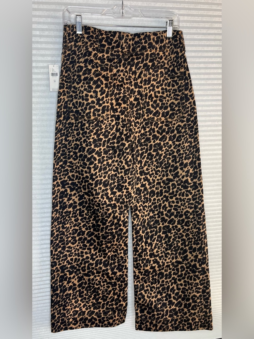 Maeve  Coquette The Colette Leopard Print Cropped Wide-Leg Pants Size 28 NWT - Picture 9 of 9